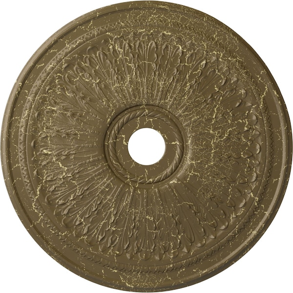 Ekena Millwork Oakleaf Medallion (Canopies up to 6 1/4"), 29 1/8"OD x 3 5/8"ID x 1"P, Mississippi Mud Crackle CM29OAMMC - main